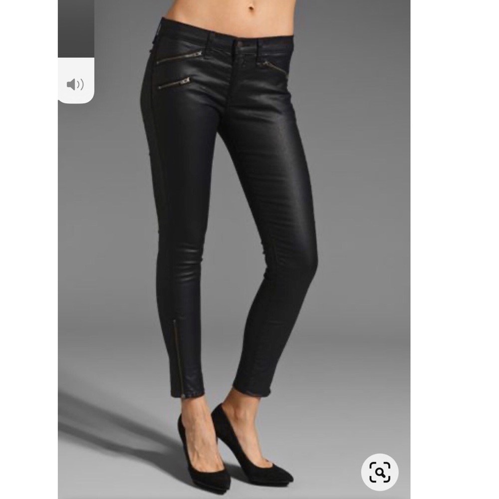 Rag & Bone coated zipper jean
